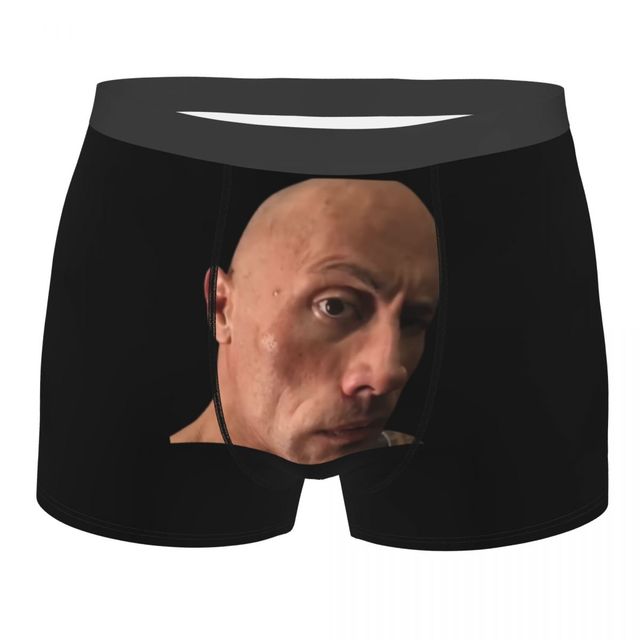 Cuecas respiráveis para homens, Sobrancelha Meme Dwayne The Rock Johnson  Underwear, Boxer Shorts, Cuecas, Novidade Shorts, S-XXL - AliExpress